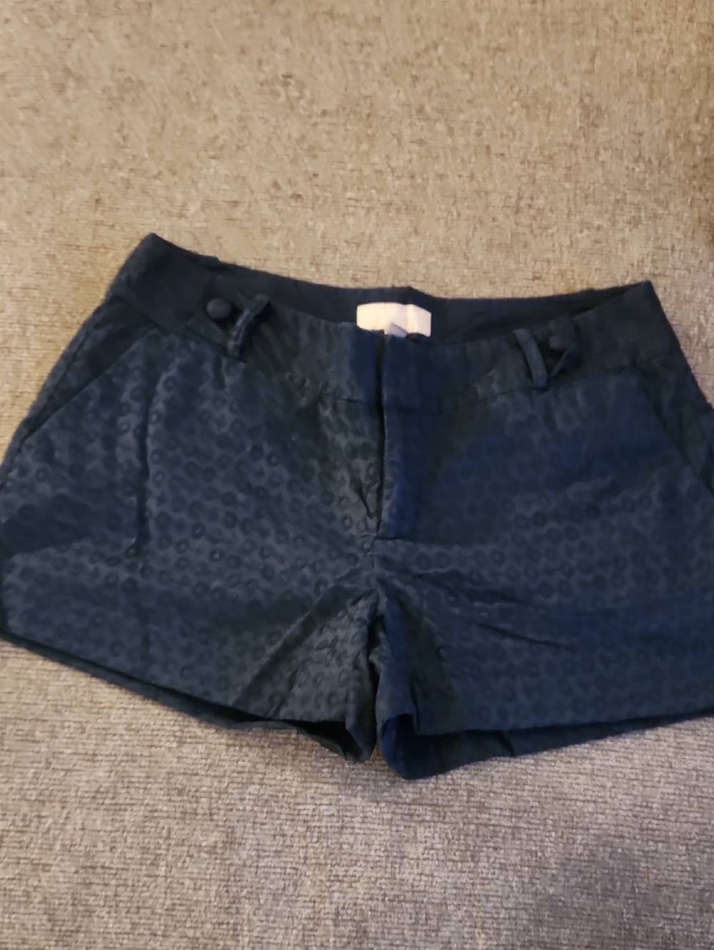 Banana Republic Navy Textured Tailored Shorts
